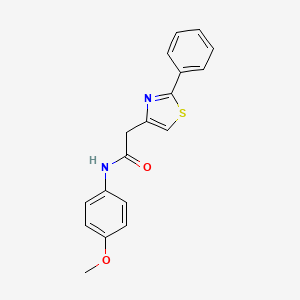 molecular formula C18H16N2O2S B3841273 N-(4-methoxyphenyl)-2-(2-phenyl-1,3-thiazol-4-yl)acetamide 