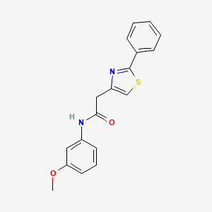 N-(3-methoxyphenyl)-2-(2-phenyl-1,3-thiazol-4-yl)acetamide