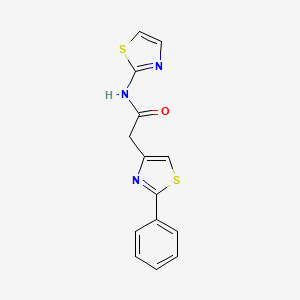 2-(2-phenyl-1,3-thiazol-4-yl)-N-1,3-thiazol-2-ylacetamide