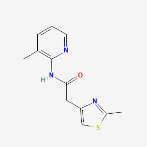 molecular formula C12H13N3OS B3841289 N-(3-methyl-2-pyridinyl)-2-(2-methyl-1,3-thiazol-4-yl)acetamide 