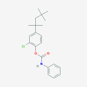 molecular formula C21H26ClNO2 B3841295 2-chloro-4-(1,1,3,3-tetramethylbutyl)phenyl phenylcarbamate 