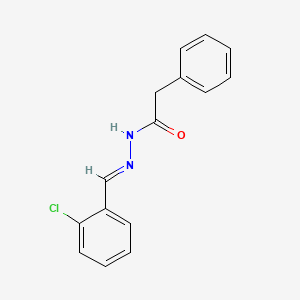 molecular formula C15H13ClN2O B3841300 N'-(2-chlorobenzylidene)-2-phenylacetohydrazide 