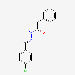 molecular formula C15H13ClN2O B3841306 N'-(4-chlorobenzylidene)-2-phenylacetohydrazide 