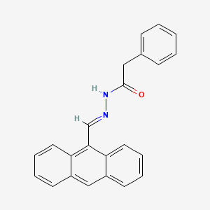 molecular formula C23H18N2O B3841322 N'-(9-anthrylmethylene)-2-phenylacetohydrazide 