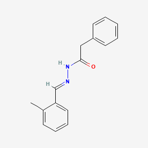 molecular formula C16H16N2O B3841336 N'-(2-methylbenzylidene)-2-phenylacetohydrazide 