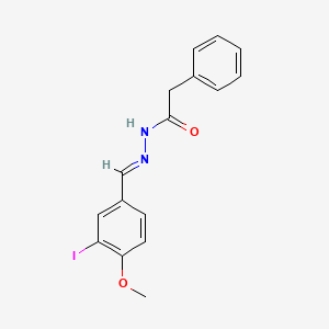 molecular formula C16H15IN2O2 B3841355 N'-(3-iodo-4-methoxybenzylidene)-2-phenylacetohydrazide 