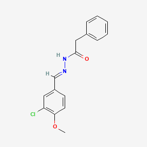 molecular formula C16H15ClN2O2 B3841358 N'-(3-chloro-4-methoxybenzylidene)-2-phenylacetohydrazide 