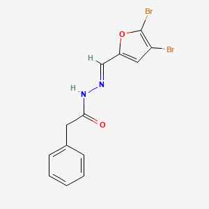 molecular formula C13H10Br2N2O2 B3841359 N'-[(4,5-dibromo-2-furyl)methylene]-2-phenylacetohydrazide 