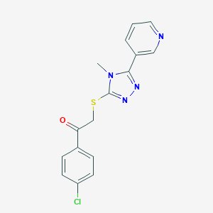 1-(4-chlorophenyl)-2-{[4-methyl-5-(3-pyridinyl)-4H-1,2,4-triazol-3-yl]sulfanyl}ethanone