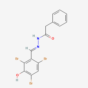 molecular formula C15H11Br3N2O2 B3841386 2-phenyl-N'-(2,4,6-tribromo-3-hydroxybenzylidene)acetohydrazide 