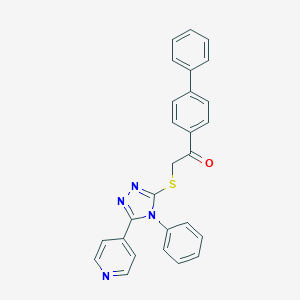 1-(biphenyl-4-yl)-2-{[4-phenyl-5-(pyridin-4-yl)-4H-1,2,4-triazol-3-yl]sulfanyl}ethanone