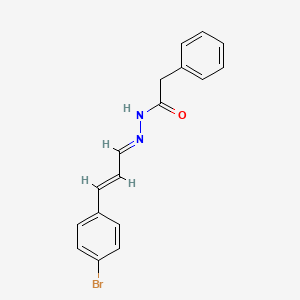 molecular formula C17H15BrN2O B3841399 N'-[3-(4-bromophenyl)-2-propen-1-ylidene]-2-phenylacetohydrazide 