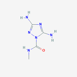 molecular formula C4H8N6O B038414 3,5-diamino-N-methyl-1H-1,2,4-triazole-1-carboxamide CAS No. 116986-36-8