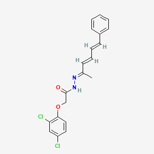 2-(2,4-dichlorophenoxy)-N'-(1-methyl-5-phenyl-2,4-pentadien-1-ylidene)acetohydrazide