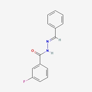 molecular formula C14H11FN2O B3841408 N'-benzylidene-3-fluorobenzohydrazide 
