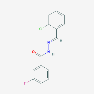 molecular formula C14H10ClFN2O B3841410 N'-(2-chlorobenzylidene)-3-fluorobenzohydrazide 