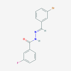 molecular formula C14H10BrFN2O B3841429 N'-(3-bromobenzylidene)-3-fluorobenzohydrazide 