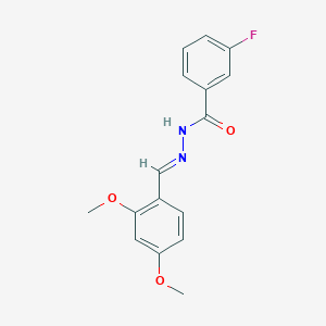 molecular formula C16H15FN2O3 B3841448 N'-(2,4-dimethoxybenzylidene)-3-fluorobenzohydrazide 