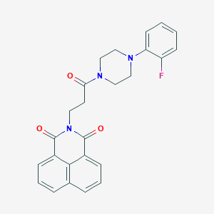 2-{3-[4-(2-fluorophenyl)-1-piperazinyl]-3-oxopropyl}-1H-benzo[de]isoquinoline-1,3(2H)-dione