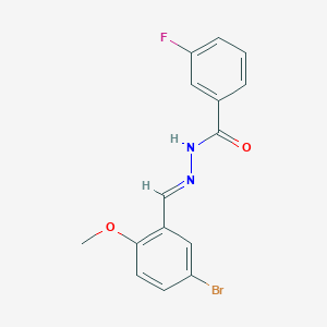 molecular formula C15H12BrFN2O2 B3841458 N'-(5-bromo-2-methoxybenzylidene)-3-fluorobenzohydrazide 