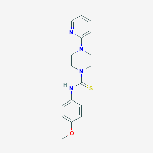 molecular formula C17H20N4OS B384146 N-(4-甲氧基苯基)-4-(2-吡啶基)-1-哌嗪甲硫酰胺 CAS No. 431892-81-8