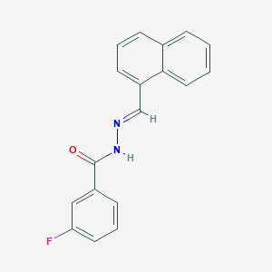 molecular formula C18H13FN2O B3841495 3-fluoro-N'-(1-naphthylmethylene)benzohydrazide 