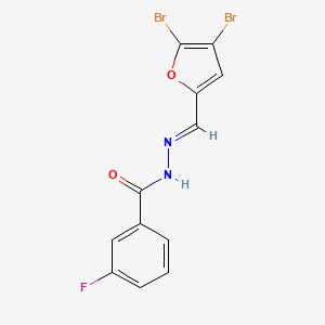 N'-[(4,5-dibromo-2-furyl)methylene]-3-fluorobenzohydrazide