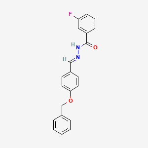 molecular formula C21H17FN2O2 B3841528 N'-[4-(benzyloxy)benzylidene]-3-fluorobenzohydrazide 