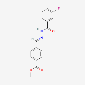 molecular formula C16H13FN2O3 B3841530 methyl 4-[2-(3-fluorobenzoyl)carbonohydrazonoyl]benzoate 