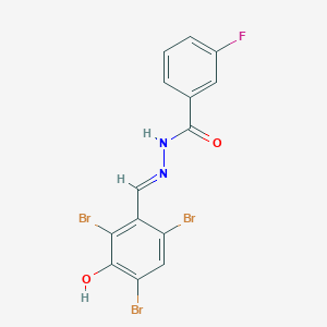 3-fluoro-N'-(2,4,6-tribromo-3-hydroxybenzylidene)benzohydrazide