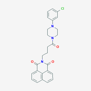 2-{4-[4-(3-chlorophenyl)-1-piperazinyl]-4-oxobutyl}-1H-benzo[de]isoquinoline-1,3(2H)-dione