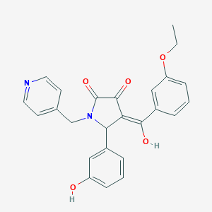 4-(3-ethoxybenzoyl)-3-hydroxy-5-(3-hydroxyphenyl)-1-(4-pyridinylmethyl)-1,5-dihydro-2H-pyrrol-2-one