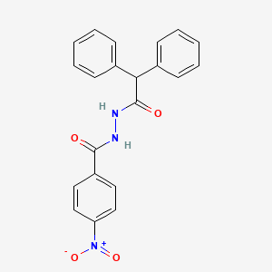 molecular formula C21H17N3O4 B3841585 N'-(diphenylacetyl)-4-nitrobenzohydrazide 
