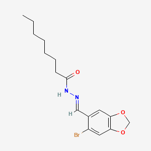N'-[(6-bromo-1,3-benzodioxol-5-yl)methylene]octanohydrazide
