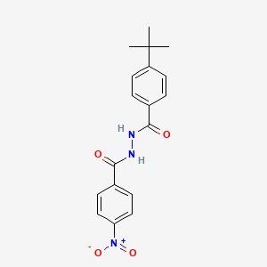 molecular formula C18H19N3O4 B3841620 4-tert-butyl-N'-(4-nitrobenzoyl)benzohydrazide 