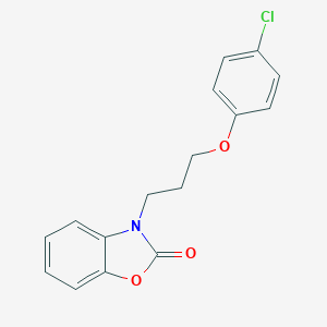 molecular formula C16H14ClNO3 B384163 3-[3-(4-chlorophenoxy)propyl]-1,3-benzoxazol-2(3H)-one CAS No. 609335-35-5