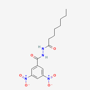 molecular formula C15H20N4O6 B3841650 3,5-dinitro-N'-octanoylbenzohydrazide 