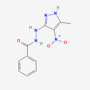 molecular formula C11H11N5O3 B3841673 N'-(3-methyl-4-nitro-1H-pyrazol-5-yl)benzohydrazide 