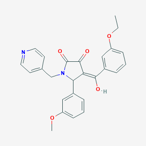 4-(3-ethoxybenzoyl)-3-hydroxy-5-(3-methoxyphenyl)-1-(4-pyridinylmethyl)-1,5-dihydro-2H-pyrrol-2-one