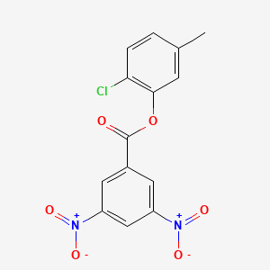 molecular formula C14H9ClN2O6 B3841682 2-chloro-5-methylphenyl 3,5-dinitrobenzoate 