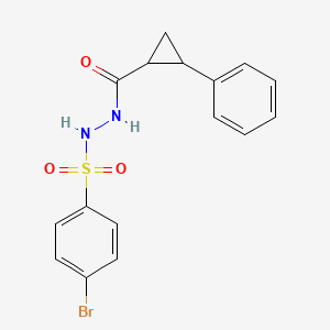 molecular formula C16H15BrN2O3S B3841693 N'-[(4-bromophenyl)sulfonyl]-2-phenylcyclopropanecarbohydrazide 