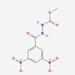 molecular formula C9H8N4O7 B3841709 methyl 2-(3,5-dinitrobenzoyl)hydrazinecarboxylate 