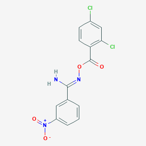 molecular formula C14H9Cl2N3O4 B3841718 N'-[(2,4-dichlorobenzoyl)oxy]-3-nitrobenzenecarboximidamide 