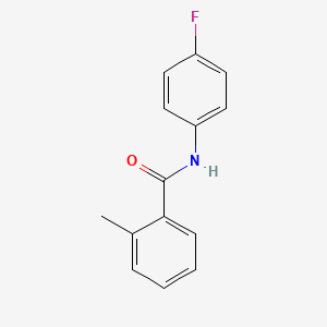 molecular formula C14H12FNO B3841723 N-(4-fluorophenyl)-2-methylbenzamide 