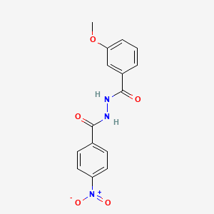 molecular formula C15H13N3O5 B3841731 3-methoxy-N'-(4-nitrobenzoyl)benzohydrazide 