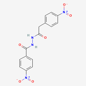 molecular formula C15H12N4O6 B3841739 4-nitro-N'-[(4-nitrophenyl)acetyl]benzohydrazide 
