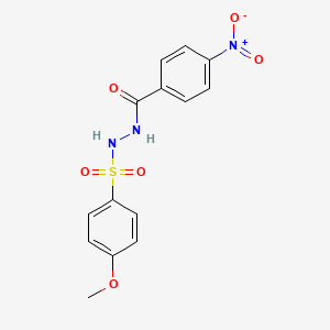 molecular formula C14H13N3O6S B3841761 N'-[(4-methoxyphenyl)sulfonyl]-4-nitrobenzohydrazide 