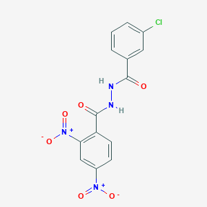 molecular formula C14H9ClN4O6 B3841768 N'-(3-chlorobenzoyl)-2,4-dinitrobenzohydrazide 