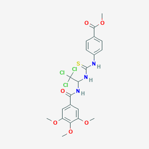 Methyl 4-{[({2,2,2-trichloro-1-[(3,4,5-trimethoxybenzoyl)amino]ethyl}amino)carbothioyl]amino}benzoate