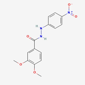 molecular formula C15H15N3O5 B3841770 3,4-dimethoxy-N'-(4-nitrophenyl)benzohydrazide 